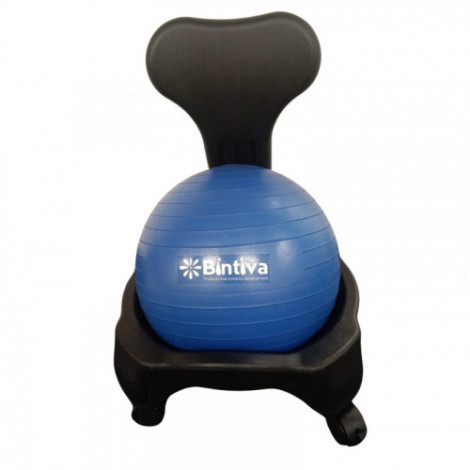 Bintiva Stability Ball Chair, Child, Black/Blue