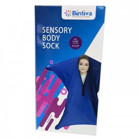 Bintiva Sensory Sock, Purple, Large, Ages 8-11