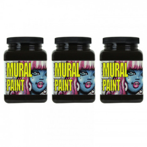 Chroma Mural Paint, Pint, Mud (Raw Umber), Pack of 3