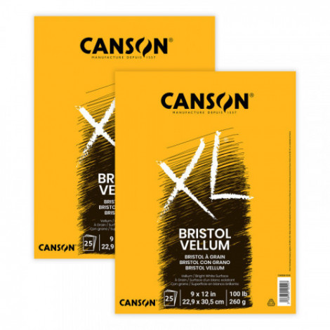 Canson XL Series Bristol Pad, Vellum Finish, Foldover...