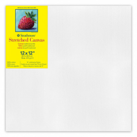 Strathmore 300 Series Traditional Stretched Canvas, 12x12...